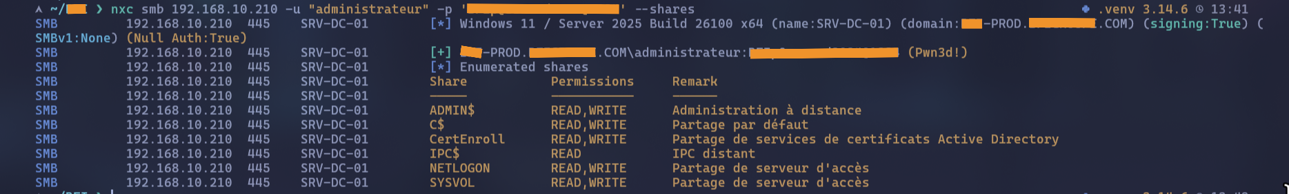 share enumeration as administrator